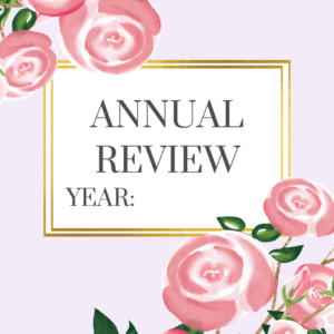 Annual Review and Goal Planner (Pink Roses)